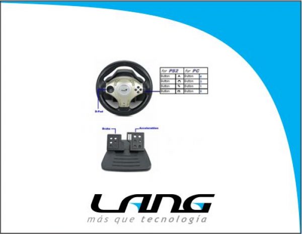 VOLANTE PARA PC Y PS2 GENIUS 