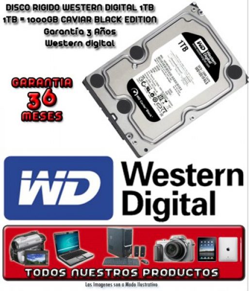 Disco Rigido Western Digital 1tb Sata 64