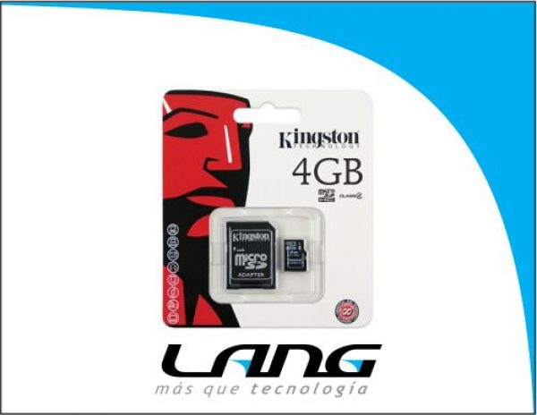 TARJETA MICRO SD+ADAPTADOR SD DE 4GB