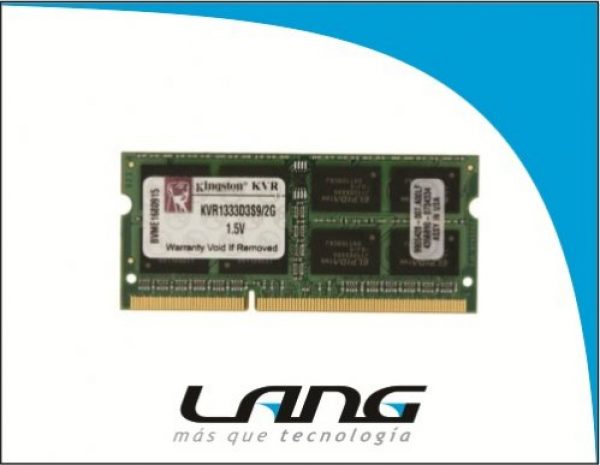 MEMORIA NOTEBOOK DDR3 2GB 1333 KINGSTON