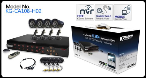 KIT VIGILANCIA 4 CAM / 8 CANALES KGUARD
