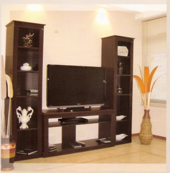 mueble en melamina wengue