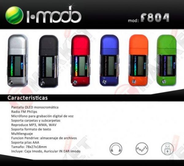 REPRODUCTOR MP3 2GB PILA AAA