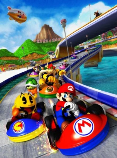 WII NEGRA KIT MARIO KART FLASHEADA