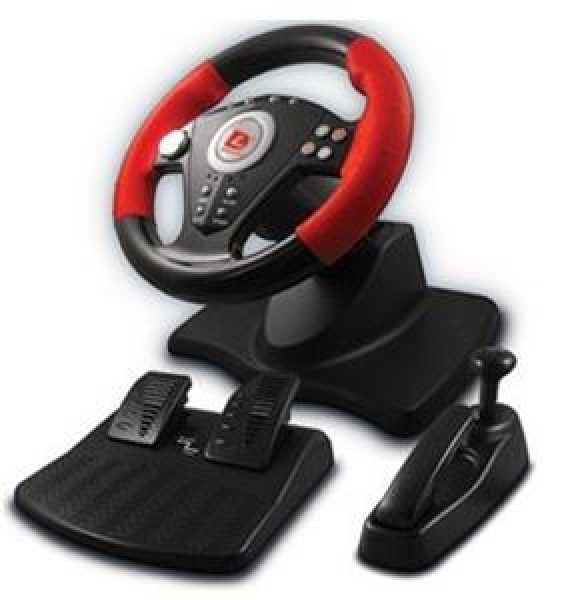 VOLANTE + PEDALERA PS2 / PC
