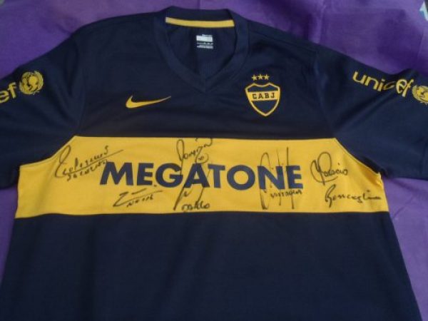 Remera Camiseta de Boca Autografiada...