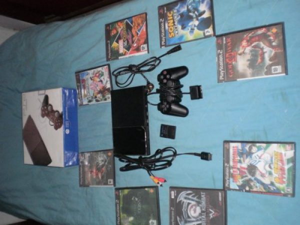 PS2 Chipeada + Joystick + 7 Juegos