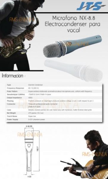 Jts Nx-8.8 P/vocal - Electret Condenser