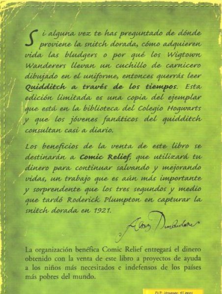 QUIDDITCH. A TRAVES DE LOS TIEMPOS