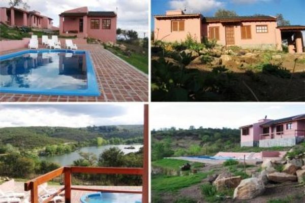 Caba&ntilde;as frente al lago en La Falda