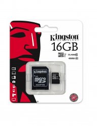 Memoria MicroSD 16GB Clase 10 Kingston