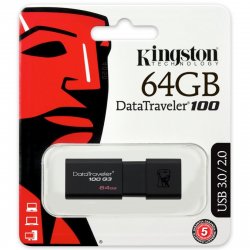 Pendrive 64GB DT100G3 USB 3.0 Kingston