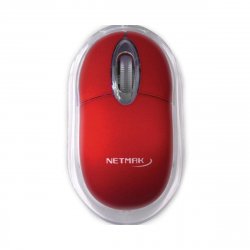 Mouse USB M01 Rojo Luminoso Netmak