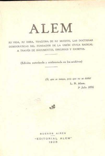 ALEM.SU VIDA, SU OBRA...1928