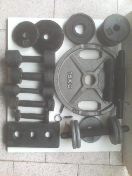 vendo pesas, mancuernas, ladrillos,etc 