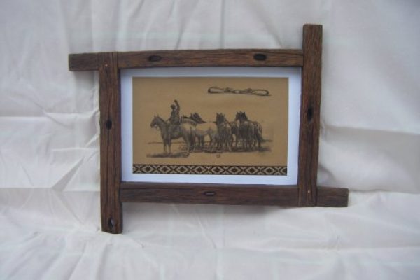CUADRO VARILLAS c/LAMINA DE CABALLOS