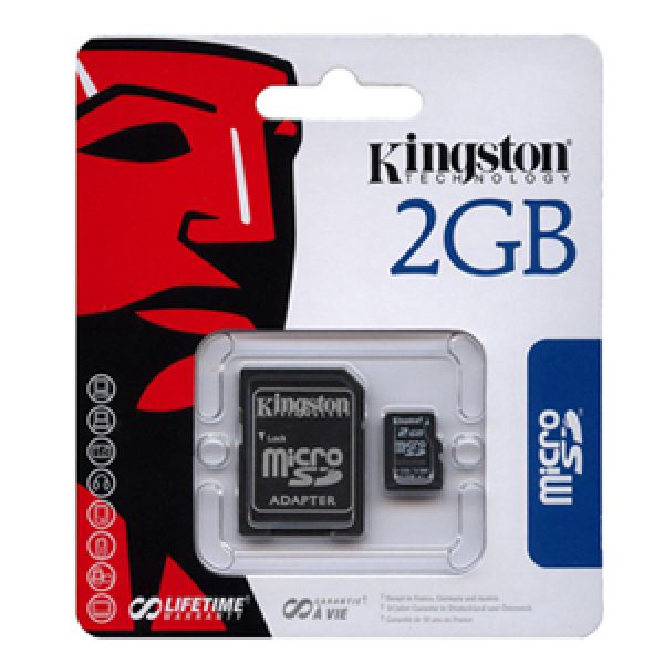 Memoria Micro SD + Adaptador SD 2 GB