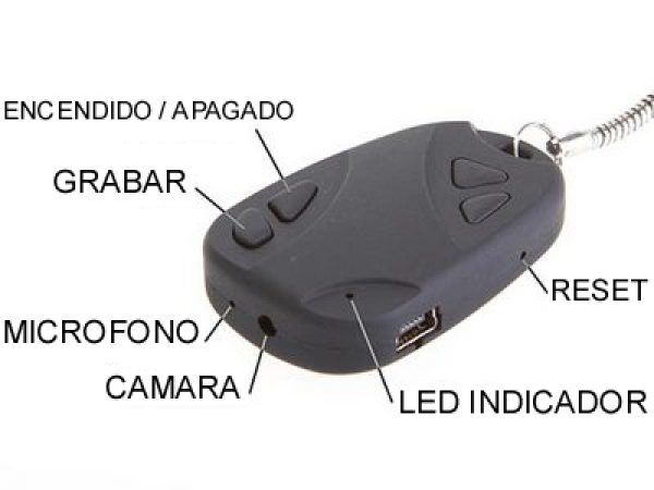 Llavero Camara Espia Oculta (con Audio)