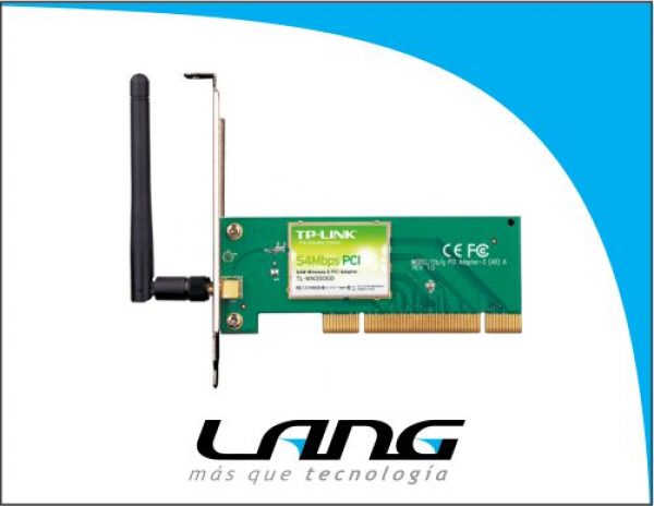 PLACA DE RED WIFI PCI TP LINK 54MBPS