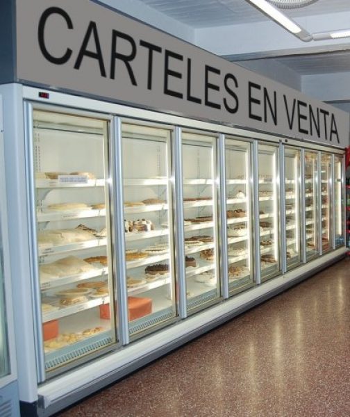 Cartel backlight � para heladera exhib.