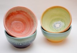 Bowl frutales texturados y esmaltados