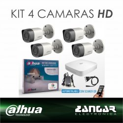 Kit 4 cámaras de seguridad HD Dahua 