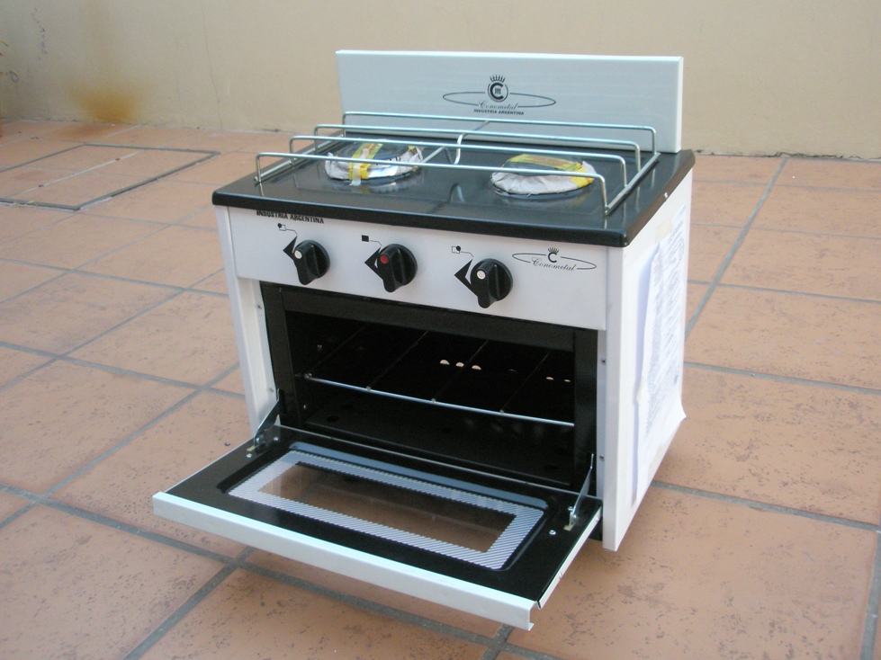 Cocina Gas Natural o Envasado 2 Hornallas Brogas Horno Inox