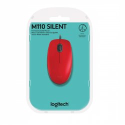 Mouse USB M110 Silent Rojo Logitech