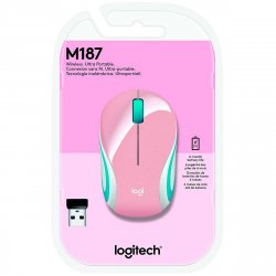 Mouse Inalambrico M187 Rosa Logitech