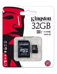 Memoria MicroSD 32GB Clase 10 Kingston