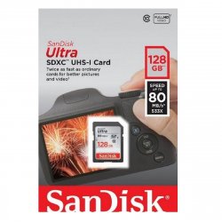 Memoria SD 128GB Ultra Clase 10 Sandisk