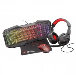 Kit Teclado Mouse Pad Auriculares trust