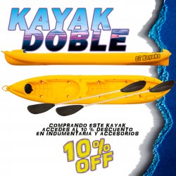 kayak doble con remos 