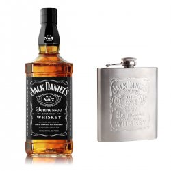 Jack Daniels N° 7 + Petaca acero inoxida