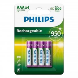 Pilas Recargables AAA 950mAh Philips