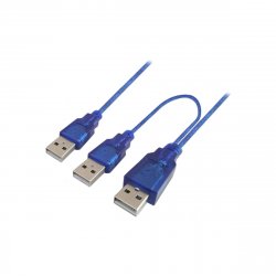 Cable USB 2.0 am A 2 USB am de 1m Nisuta