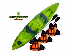 combo kayak triplo completo 
