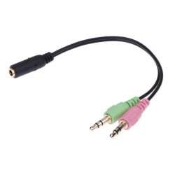 Cable Adaptador 1 Plug 3.5 a 2 jack 3.5