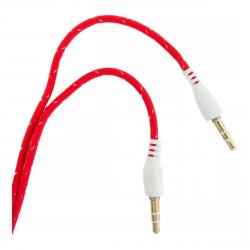 Cable Auxiliar Plug 3.5mm 1m Rojo Netmak