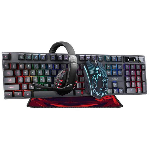 COMBO GAMER TECLADO MOUSE AURICULAR PAD - Tandil