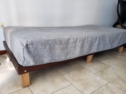 Base de cama de 1 plaza + colchón