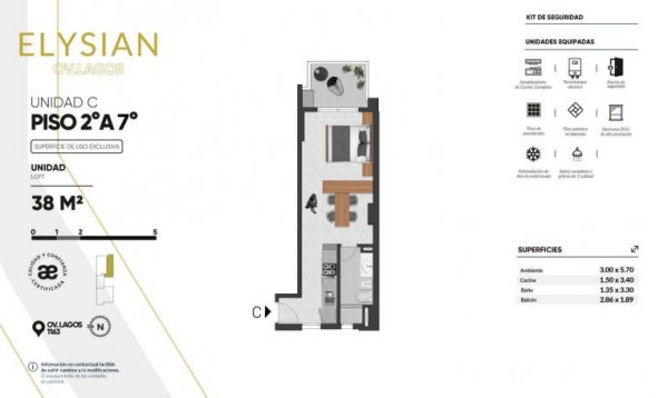 Departamento en venta | 1 ambientes | Nuestra Se&ntilde;ora de Lourdes | Rosario