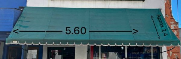 Toldo de lona rebatible / enrollable 