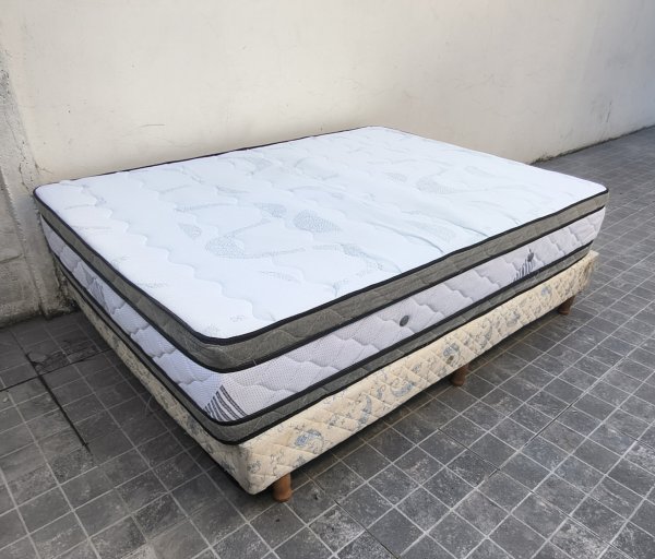 Colchon 2 Plazas alta densidad + base 
