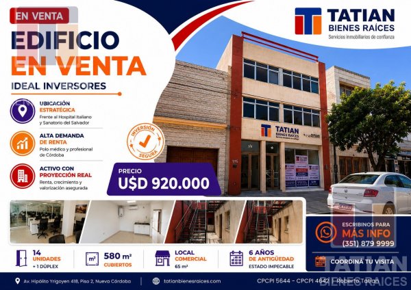 Departamento en venta | 15 ambientes | General Paz