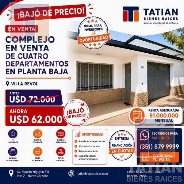 Departamento en venta | Villa Revol | Cordoba