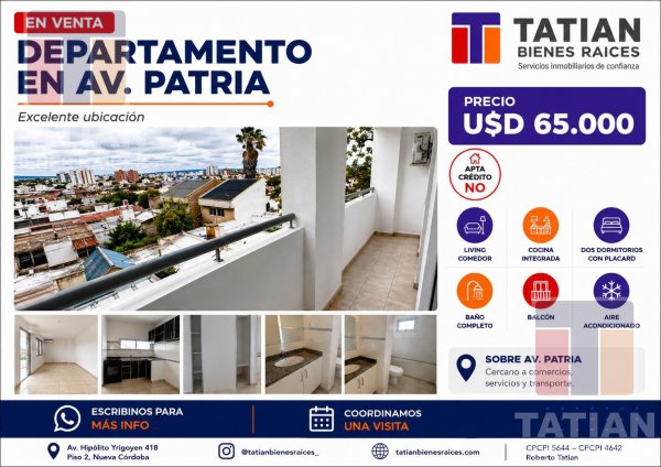 Departamento en venta | 3 ambientes | General Pueyrredon | Cordoba