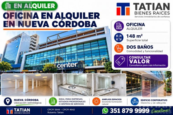 Oficina en alquiler | Nueva Cordoba | Cordoba