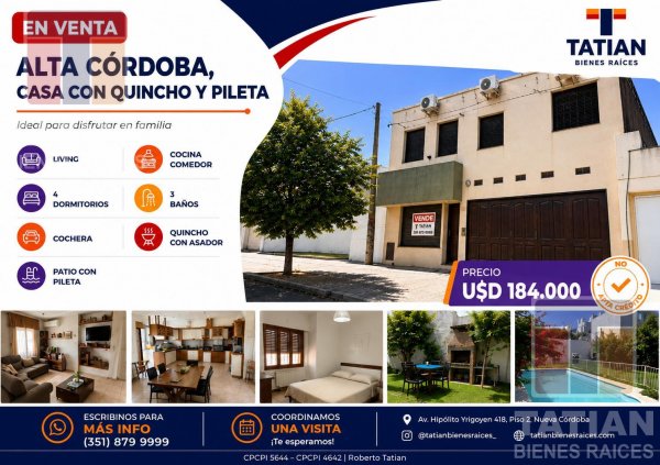 Casa en venta | 8 ambientes | Alta Cordoba