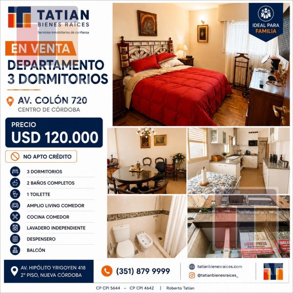Departamento en venta | 5 ambientes | Alberdi | Cordoba